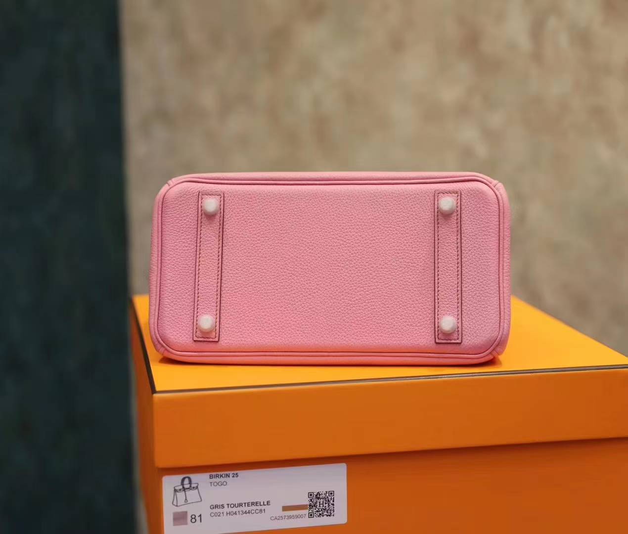 에르메스 버킨백25 토고 핑크